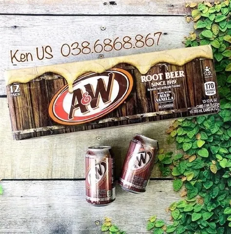 NƯỚC NGỌT A&W XÁ XỊ ROOT BEER 12 LON*355ML