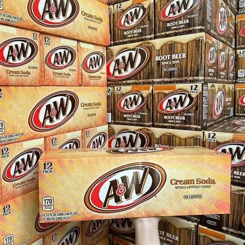 Nước ngọt AW cây 12 lon