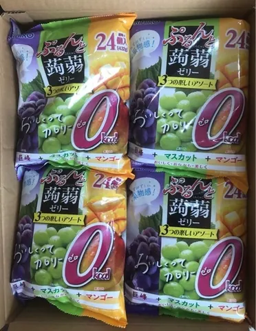 Thạch Trái Cây Orihiro 3 Vị Nho Tím, Nho Xanh, Xoài Gói Lớn 432gr