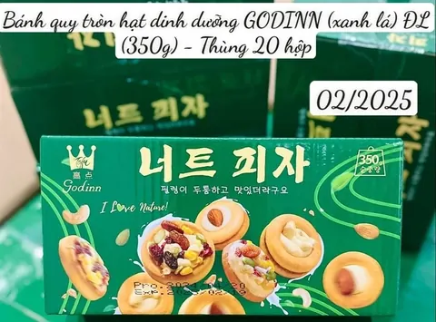 Bánh quy TRÒN hạt dinh dưỡng GODINN Xanh Lá 350g ĐL