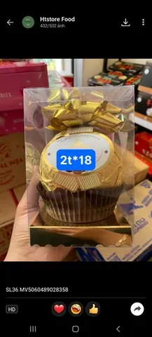 Socola Ferrero Rocher quả cầu nơ vàng