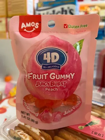 Kẹo dẻo có nhân 4D vị đào 40gr