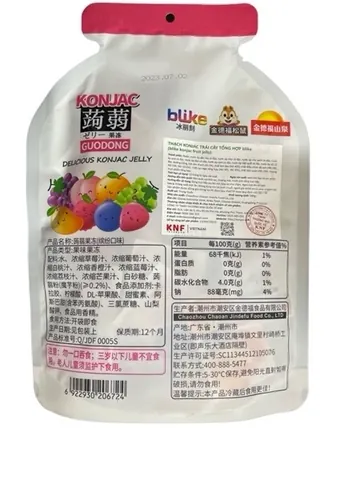 THẠCH KONJAC TRÁI CÂY TỔNG HỢP 500G T20G