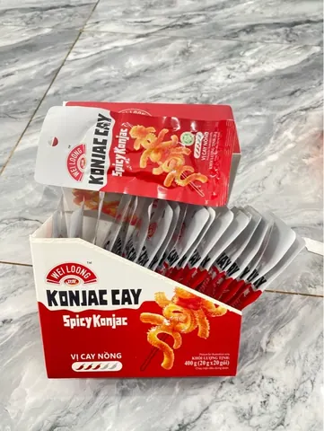Râu mực Konjac Cay Màu đỏ