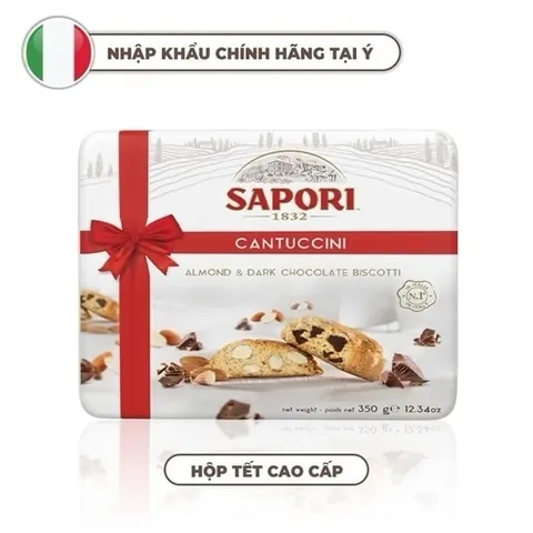HỘP BÁNH SAPORI HẠNH NHÂN VÀ SÔ CÔ LA 350G