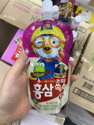 Nước hồng sâm trẻ em pororo vị việt quất