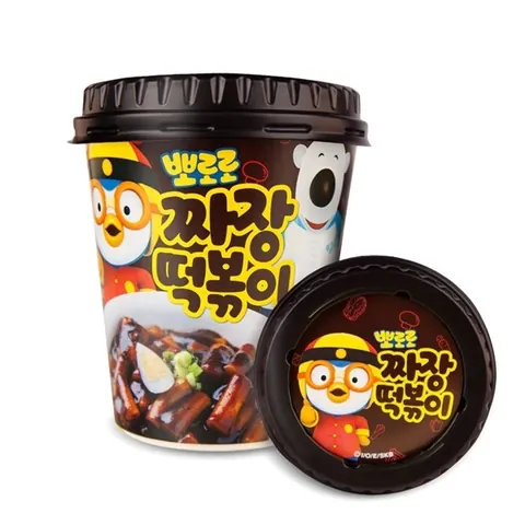 Pororo bánh gạo sốt tương đen ly 110g Jjajang tteok-bokki