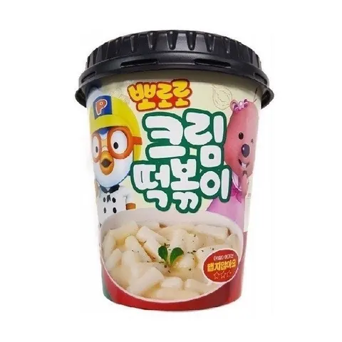BÁNH GẠO TOPOKKI PORORO HÀN QUỐC VỊ SỐT KEM LY 115GR