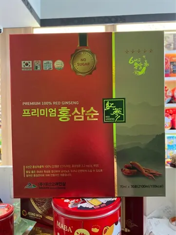 Nước Hồng Sâm Không đường DAESAN hộp 30 gói