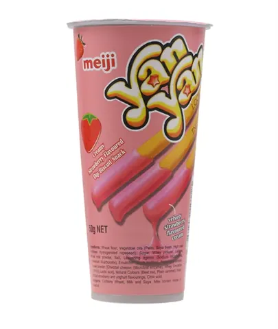 Meiji bánh yanyan dâu 50g Creamy strawberry biscuit snack
