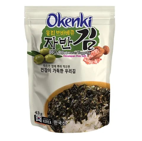 Rong biển rắc oliu BBQ okenki 43GR