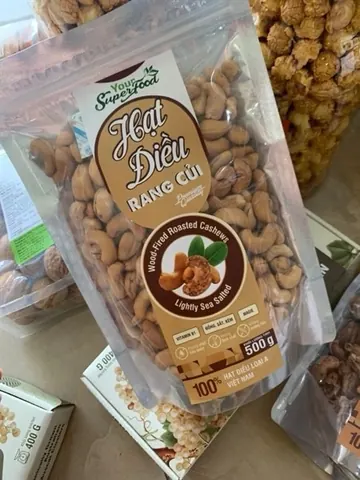 Hạt điều nhân rang củi 500g