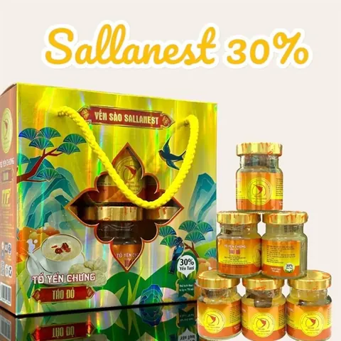 YẾN CHƯNG *TÁO ĐỎ* SALANEST 20% TỐ YẾN X 6 HỦ / HỘP