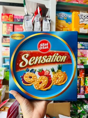 Bánh quy hỗn hợp nhân mứt trái cây slai ơlai sensation 480g
