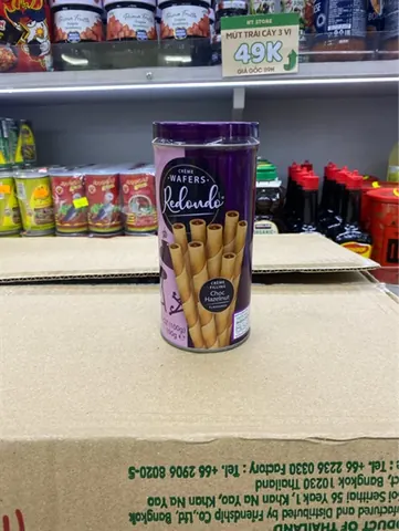 Bánh Quế REDOUDO WAFERS Hộp Thiết Lon Vị ChocHazelnut 100g