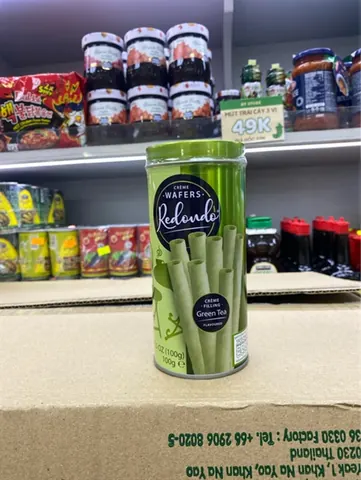 Bánh Quế REDOUDO WAFERS Hộp Thiết Lon Vị Gree Tea 100g