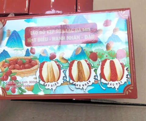 Táo đỏ kẹp sữa mix vị