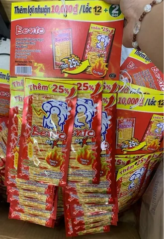 Bento snack Hải Sản màu đỏ